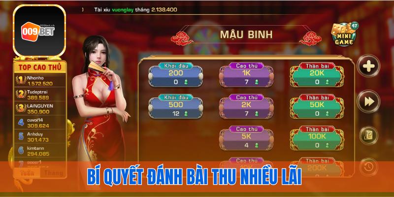 Bí quyết đánh bài thu nhiều lãi