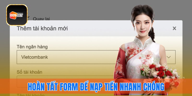 Hoàn tất thủ tục nạp tiền