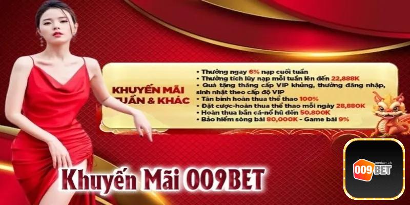 Rất nhiều khuyến mãi 009bet có một không hai cho người chơi